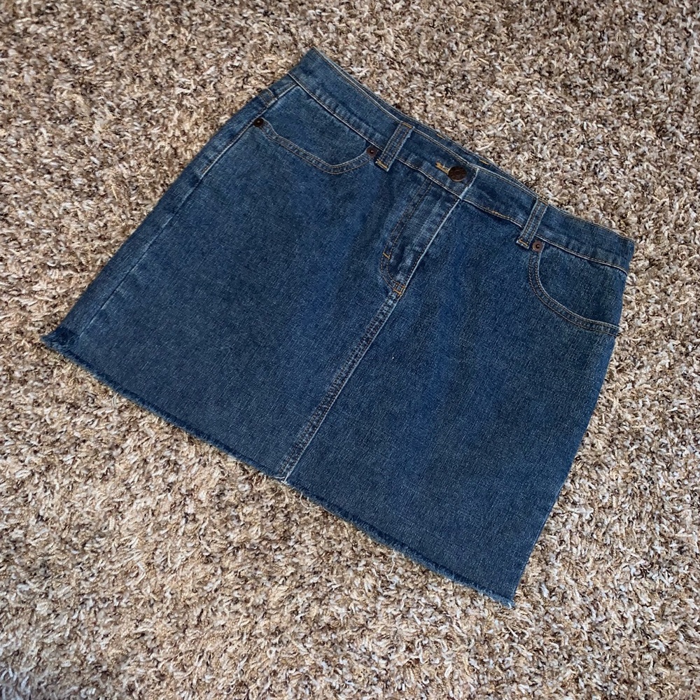 J.Crew dark wash denim skirt